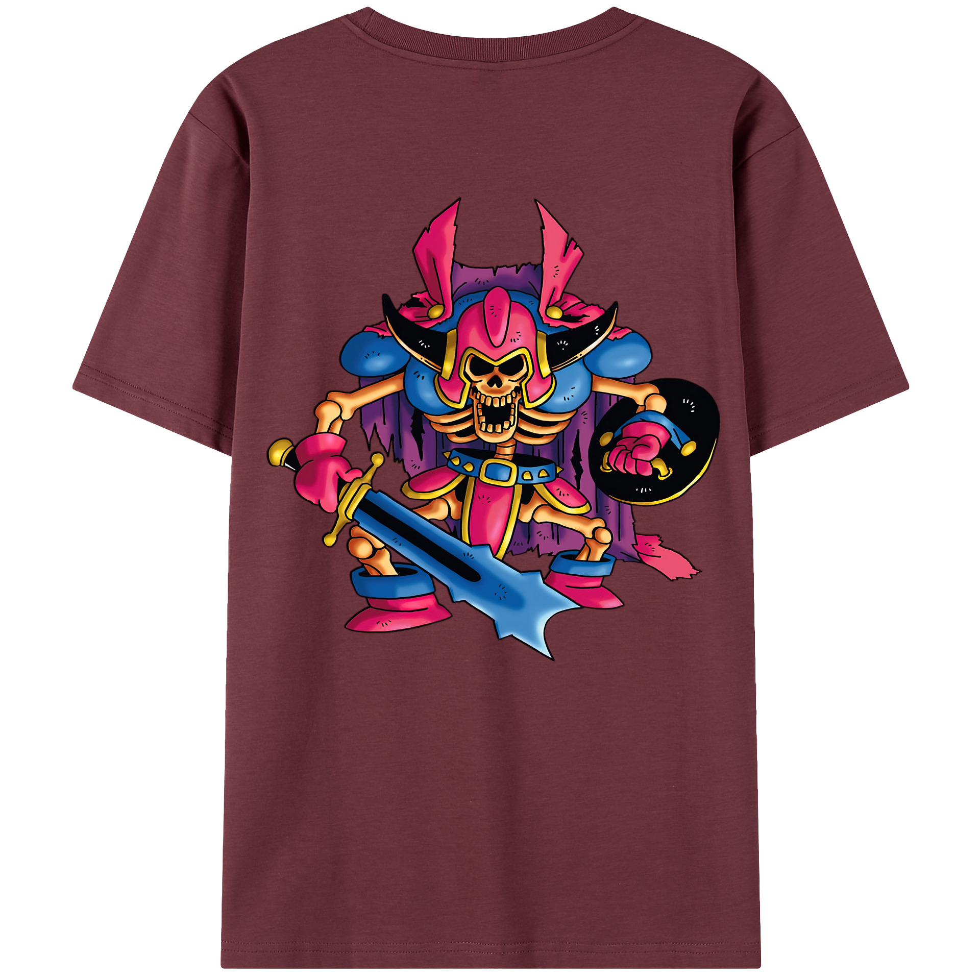 （画像用） ドラゴンクエスト Doragon Kuesuto Dragon Quest 綿100％半袖Tシャツ（背面プリント）